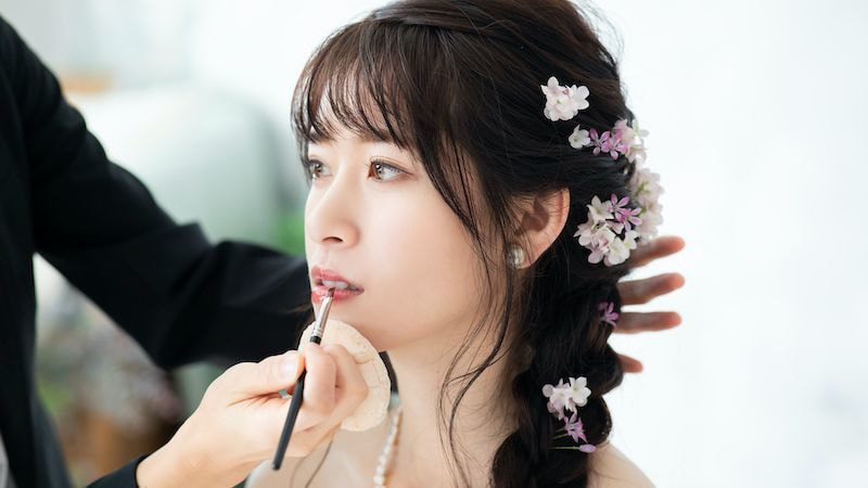 代々木八幡・美容室スプラッシュのヘアセットとメイクアップ