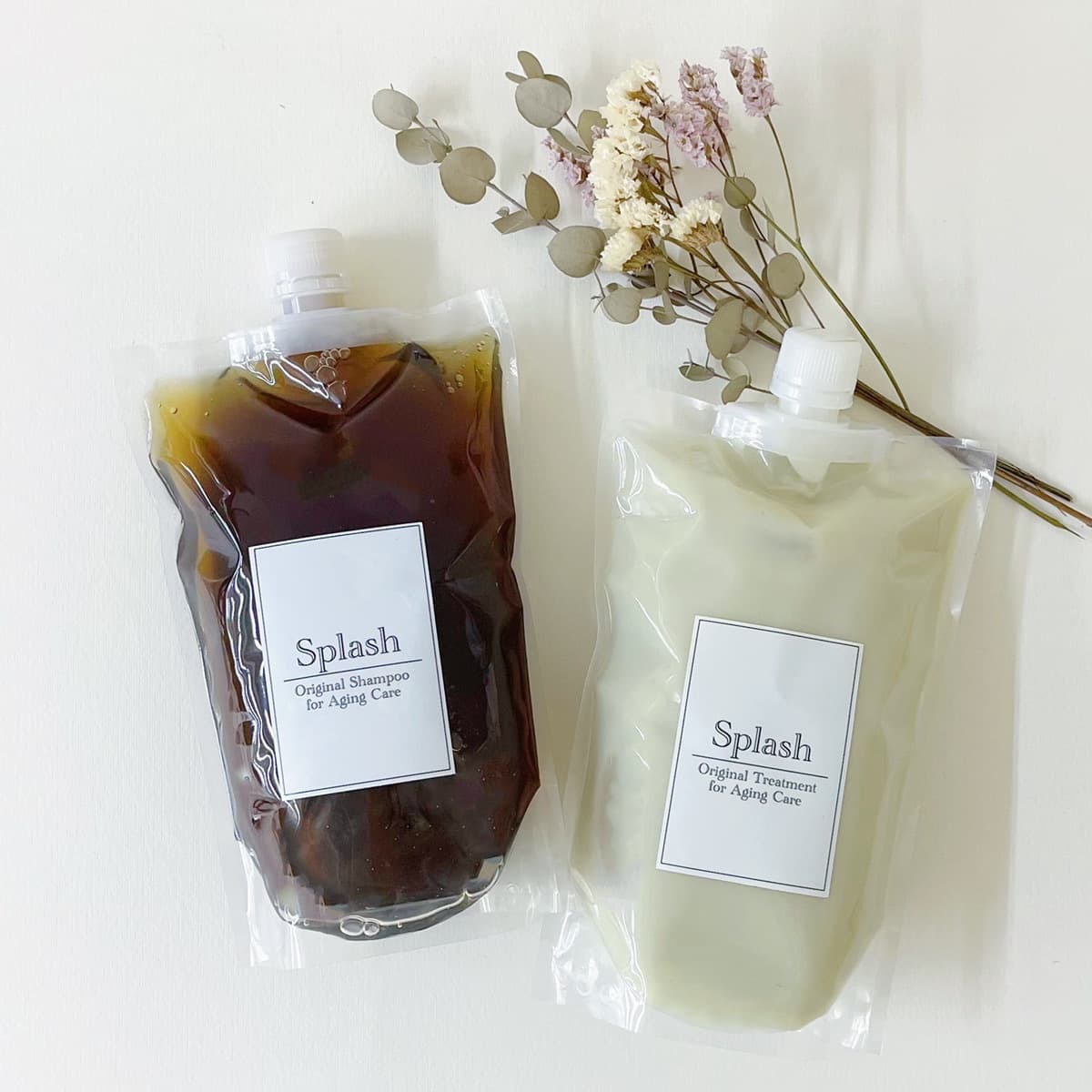 【リフィル】Splashシャンプー&トリートメント(エイジングケア) 内容量:シャンプー・トリートメント/各500ml