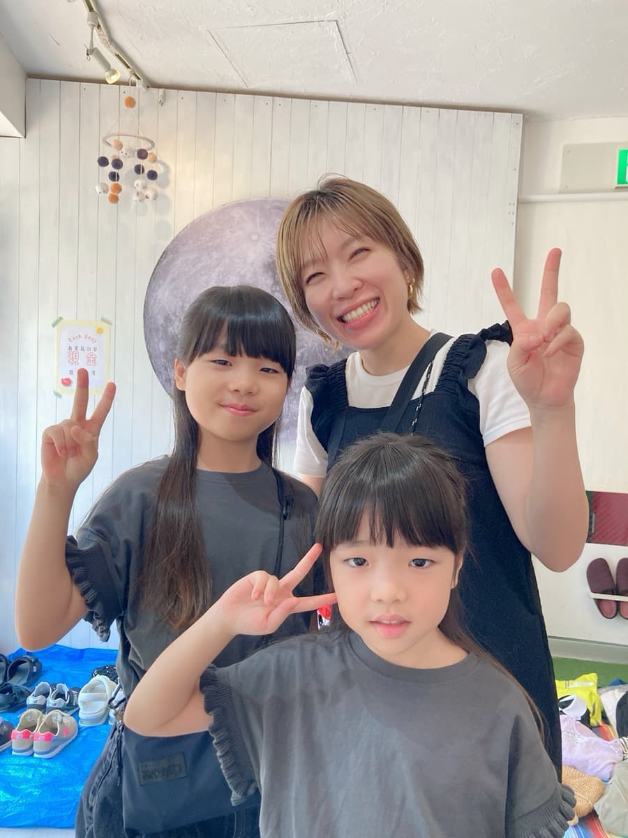 キッズカットの後の姉妹とSplashの友音