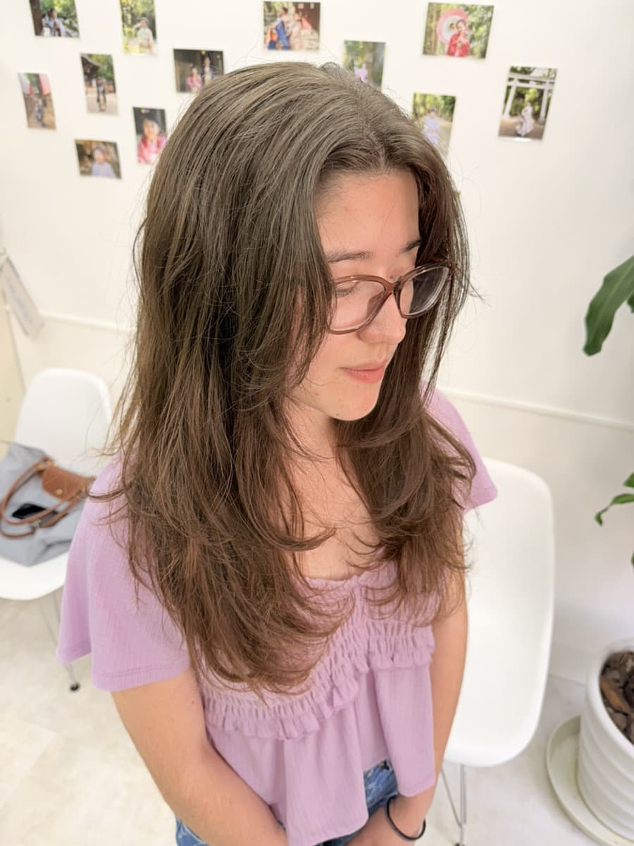 ロングレイヤーのヘアスタイル