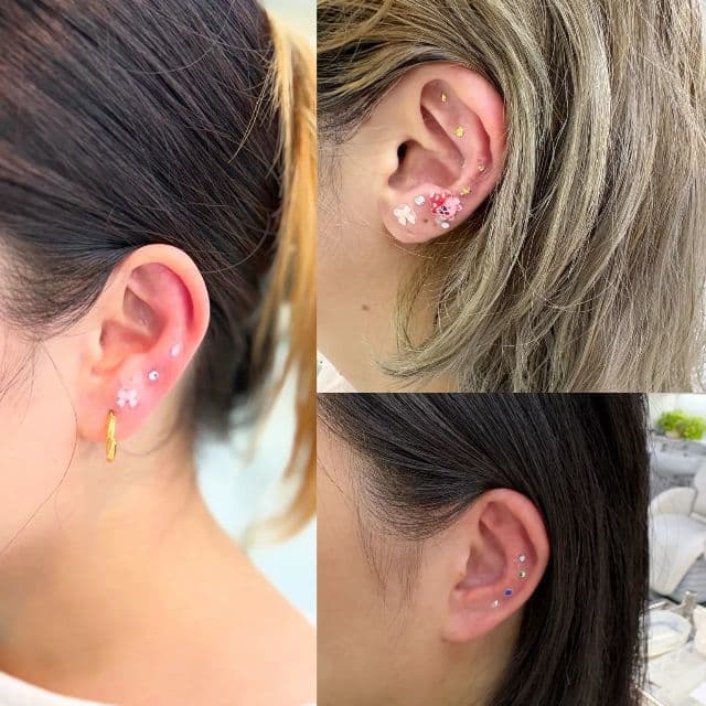 耳ツボジュエリーの施術事例＠代々木八幡・美容室スプラッシュ