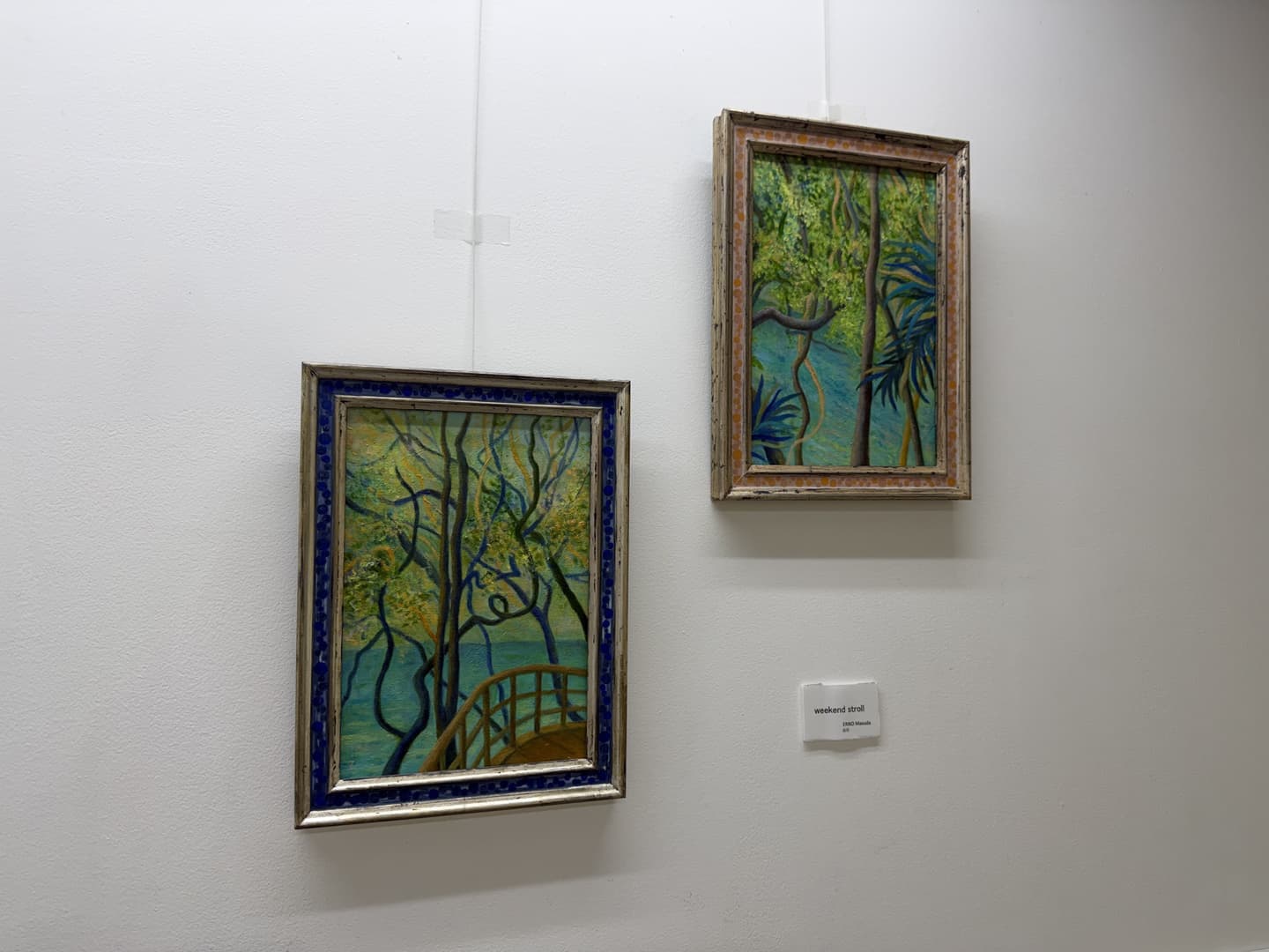 美容室スプラッシュのお客様でもある画家の作品を展示しています。